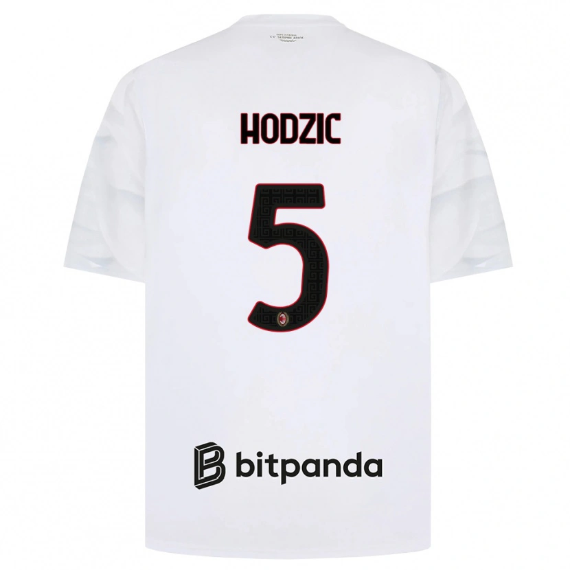Danxen Kobiety Demirel Hodzic #5 Biały Czerwony Czarny Wyjazdowa Koszulka 2026/27 Koszulki Klubowe