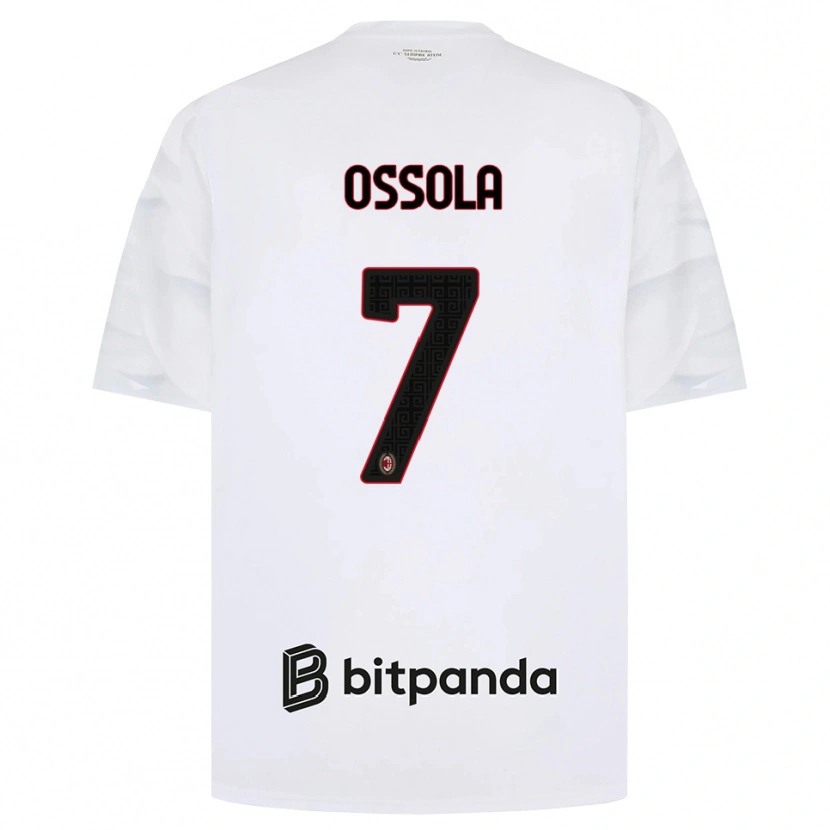 Danxen Kobiety Lorenzo Ossola #7 Biały Czerwony Czarny Wyjazdowa Koszulka 2026/27 Koszulki Klubowe