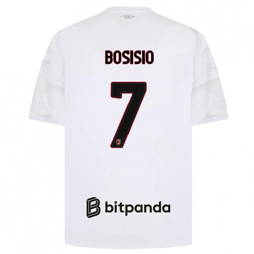 Danxen Kobiety Josue Bosisio #7 Biały Czerwony Czarny Wyjazdowa Koszulka 2026/27 Koszulki Klubowe