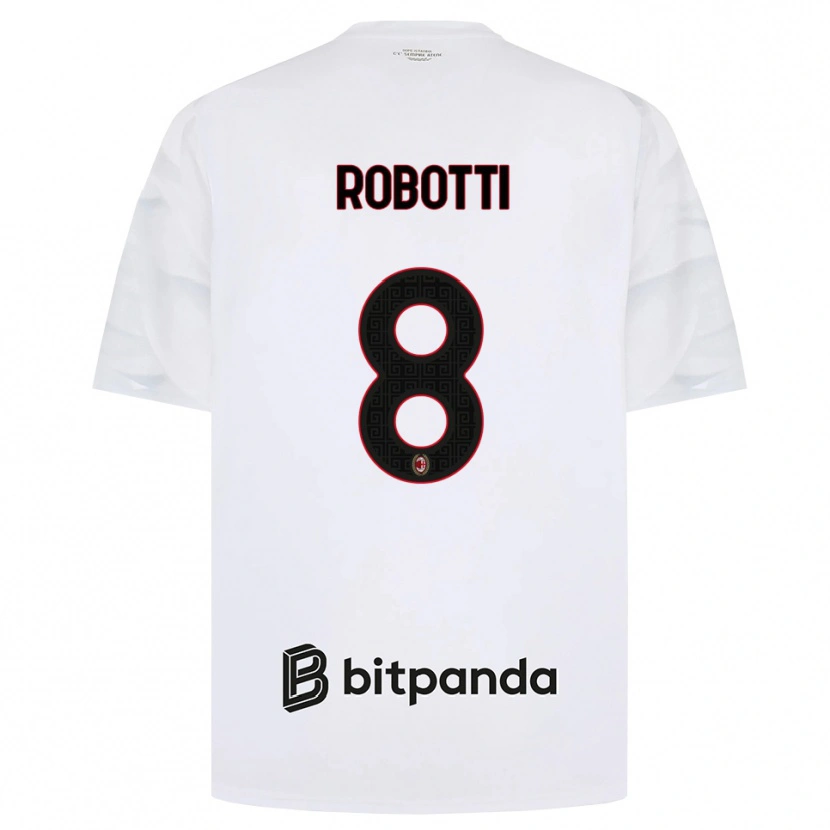 Danxen Kobiety Giovanni Robotti #8 Biały Czerwony Czarny Wyjazdowa Koszulka 2026/27 Koszulki Klubowe