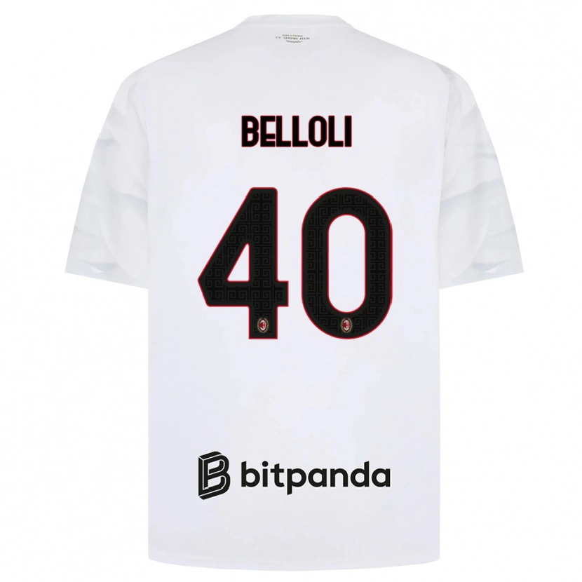 Danxen Kobiety Sofia Belloli #40 Biały Czerwony Czarny Wyjazdowa Koszulka 2026/27 Koszulki Klubowe