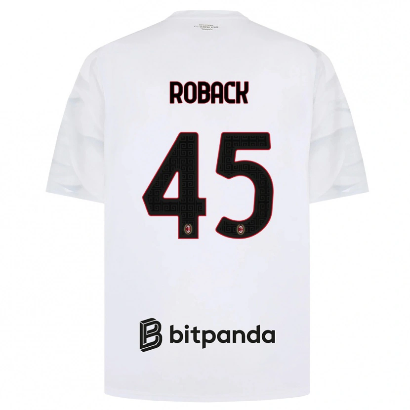 Danxen Kobiety Emil Roback #45 Biały Czerwony Czarny Wyjazdowa Koszulka 2026/27 Koszulki Klubowe