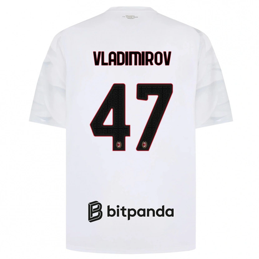 Danxen Kobiety Valeri Vladimirov #47 Biały Czerwony Czarny Wyjazdowa Koszulka 2026/27 Koszulki Klubowe