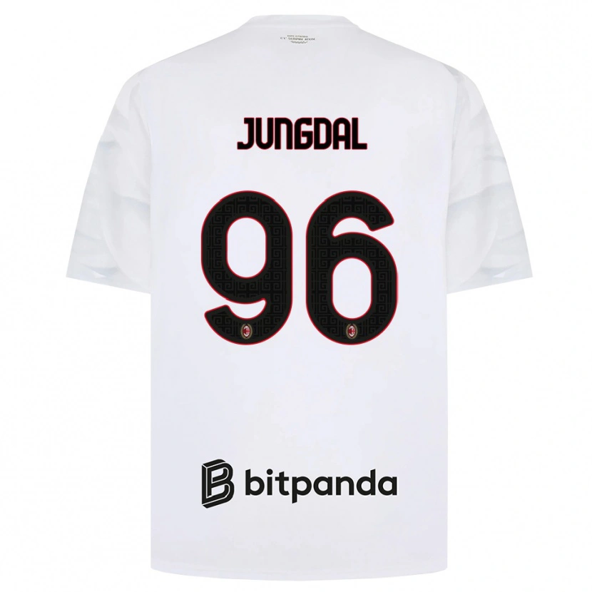 Danxen Kobiety Andreas Jungdal #96 Biały Czerwony Czarny Wyjazdowa Koszulka 2026/27 Koszulki Klubowe