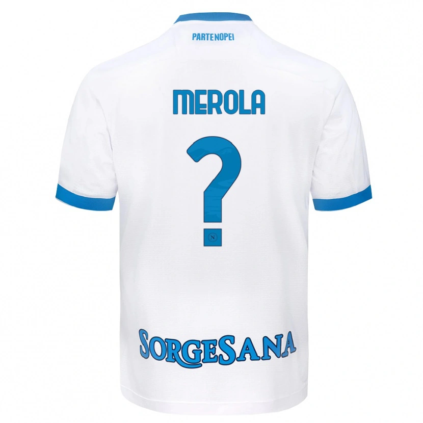 Danxen Kobiety Marco Merola #0 Biały Błękitny Wyjazdowa Koszulka 2026/27 Koszulki Klubowe