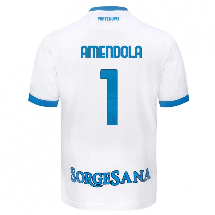Danxen Kobiety Antonio Amendola #1 Biały Błękitny Wyjazdowa Koszulka 2026/27 Koszulki Klubowe