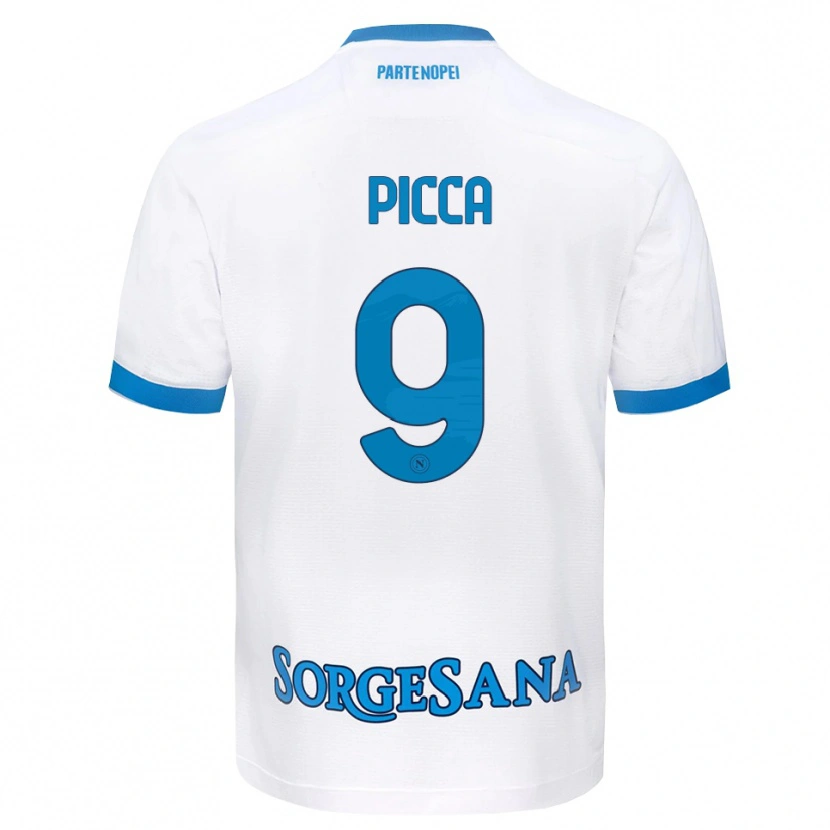 Danxen Kobiety Luigi Picca #9 Biały Błękitny Wyjazdowa Koszulka 2026/27 Koszulki Klubowe