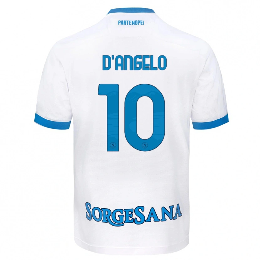 Danxen Kobiety Davide D'angelo #10 Biały Błękitny Wyjazdowa Koszulka 2026/27 Koszulki Klubowe