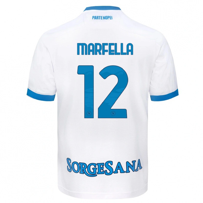 Danxen Kobiety Davide Marfella #12 Biały Błękitny Wyjazdowa Koszulka 2026/27 Koszulki Klubowe