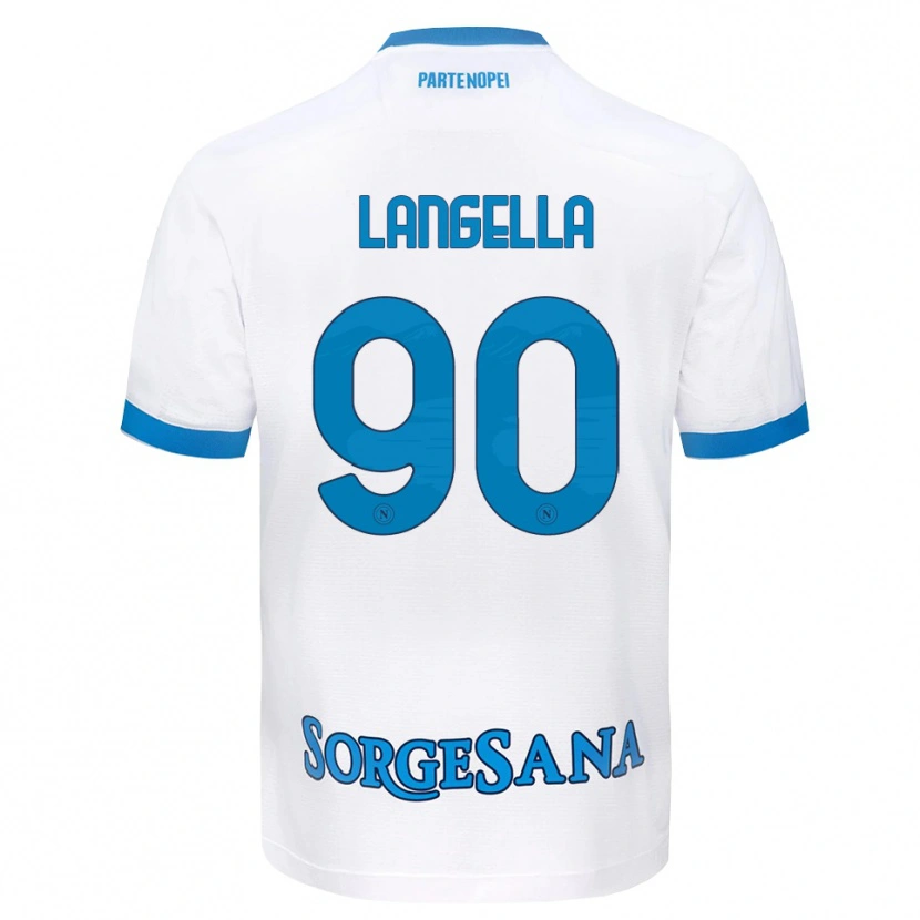 Danxen Kobiety Gabriella Langella #90 Biały Błękitny Wyjazdowa Koszulka 2026/27 Koszulki Klubowe