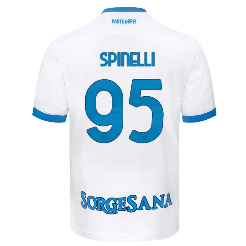 Danxen Kobiety David Spinelli #95 Biały Błękitny Wyjazdowa Koszulka 2026/27 Koszulki Klubowe