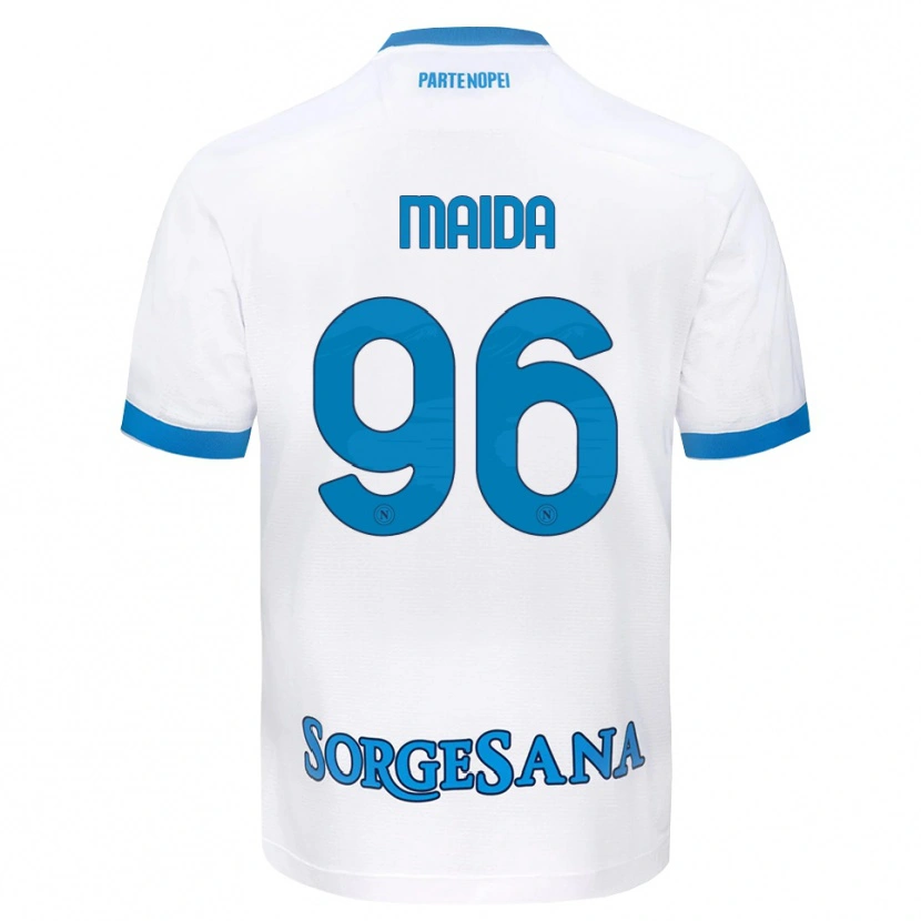 Danxen Kobiety Giuseppe Maida #96 Biały Błękitny Wyjazdowa Koszulka 2026/27 Koszulki Klubowe