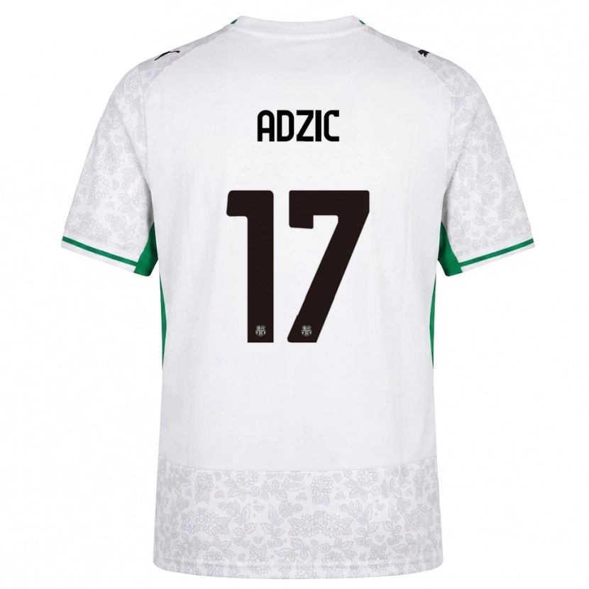 Danxen Kobiety Vasilije Adžić #17 Biały Czarny Zielony Wyjazdowa Koszulka 2026/27 Koszulki Klubowe