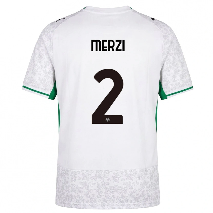 Danxen Kobiety Matteo Merzi #2 Biały Czarny Zielony Wyjazdowa Koszulka 2026/27 Koszulki Klubowe