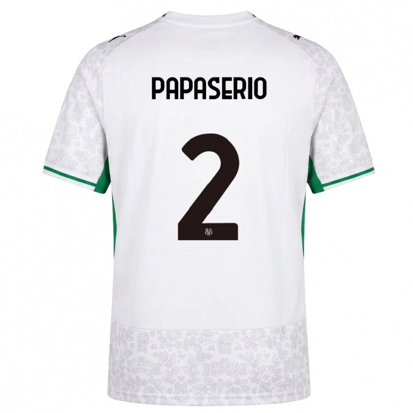 Danxen Kobiety Gabriele Papaserio #2 Biały Czarny Zielony Wyjazdowa Koszulka 2026/27 Koszulki Klubowe