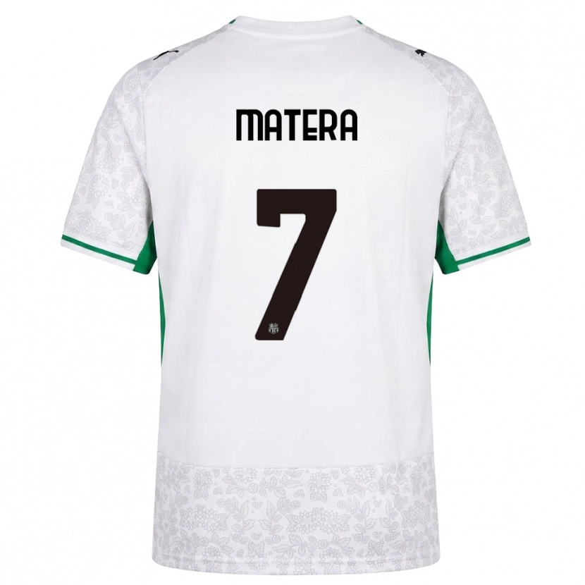 Danxen Kobiety Lorenzo Matera #7 Biały Czarny Zielony Wyjazdowa Koszulka 2026/27 Koszulki Klubowe