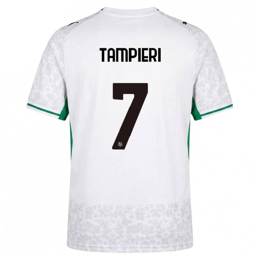 Danxen Kobiety Diego Tampieri #7 Biały Czarny Zielony Wyjazdowa Koszulka 2026/27 Koszulki Klubowe