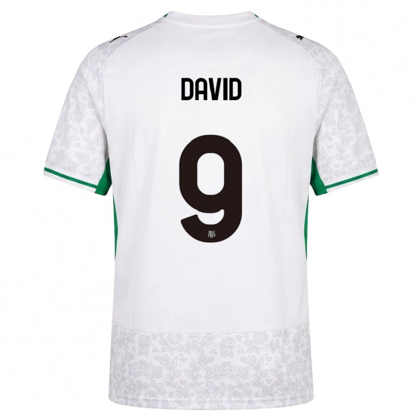 Danxen Kobiety Mario David #9 Biały Czarny Zielony Wyjazdowa Koszulka 2026/27 Koszulki Klubowe