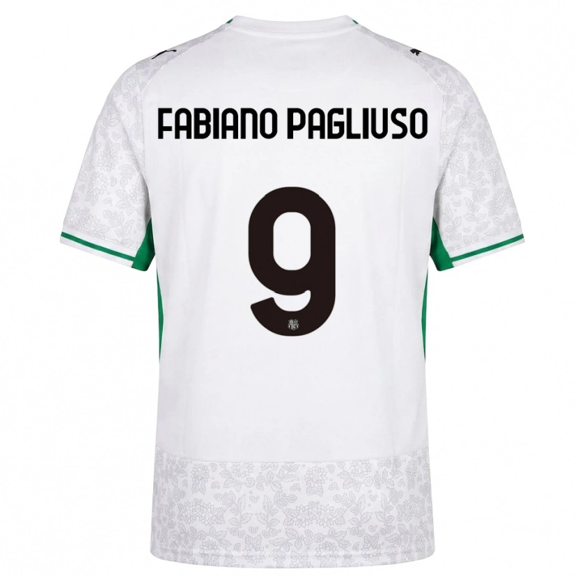 Danxen Kobiety Paolo Fabiano Pagliuso #9 Biały Czarny Zielony Wyjazdowa Koszulka 2026/27 Koszulki Klubowe