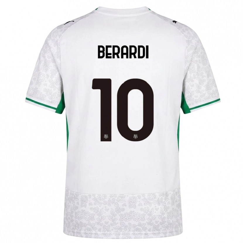 Danxen Kobiety Domenico Berardi #10 Biały Czarny Zielony Wyjazdowa Koszulka 2026/27 Koszulki Klubowe