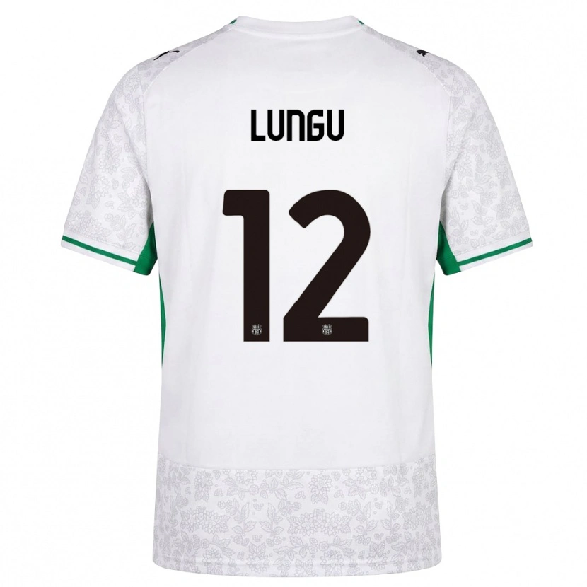 Danxen Kobiety Luca Lungu #12 Biały Czarny Zielony Wyjazdowa Koszulka 2026/27 Koszulki Klubowe