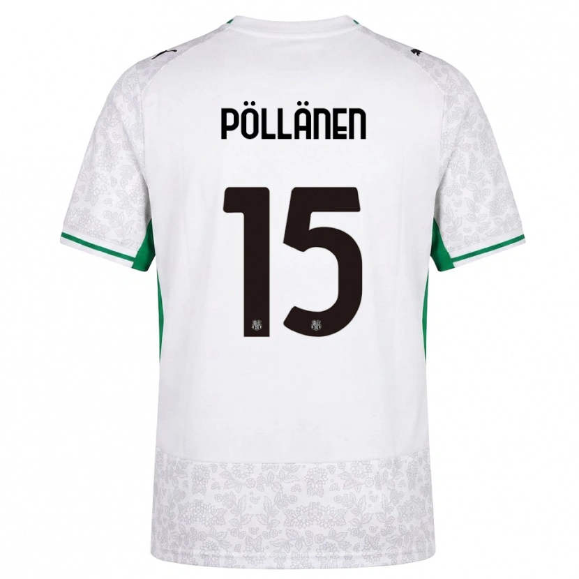 Danxen Kobiety Pharez Pöllänen #15 Biały Czarny Zielony Wyjazdowa Koszulka 2026/27 Koszulki Klubowe