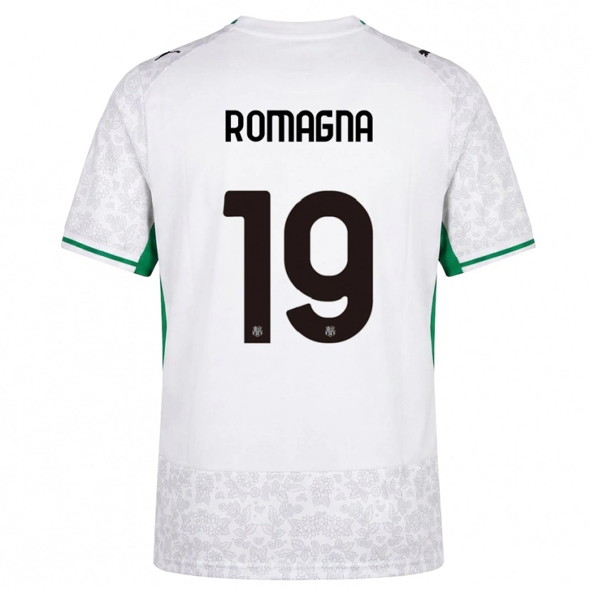 Danxen Kobiety Filippo Romagna #19 Biały Czarny Zielony Wyjazdowa Koszulka 2026/27 Koszulki Klubowe