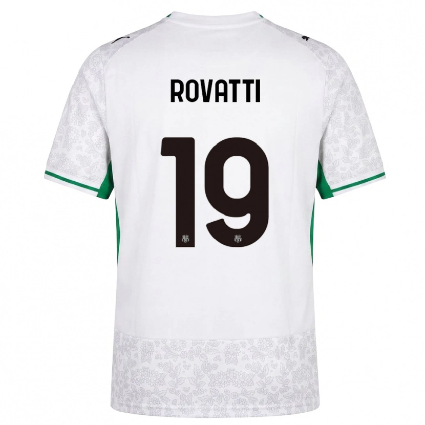 Danxen Kobiety Matteo Rovatti #19 Biały Czarny Zielony Wyjazdowa Koszulka 2026/27 Koszulki Klubowe
