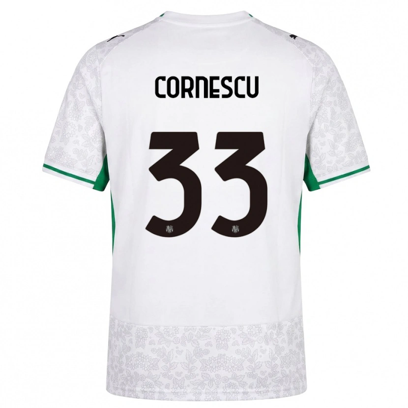 Danxen Kobiety Iustin Cornescu #33 Biały Czarny Zielony Wyjazdowa Koszulka 2026/27 Koszulki Klubowe