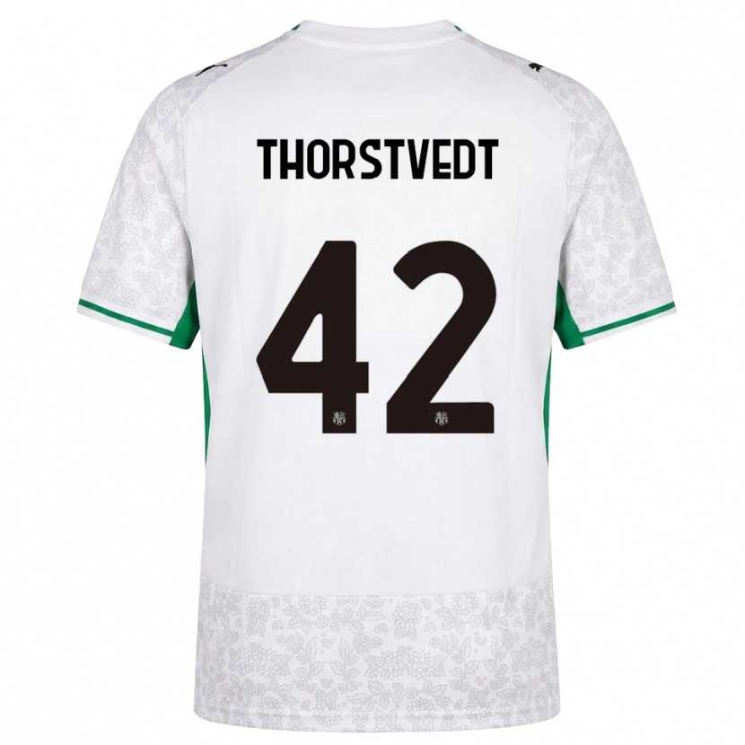 Danxen Kobiety Kristian Thorstvedt #42 Biały Czarny Zielony Wyjazdowa Koszulka 2026/27 Koszulki Klubowe
