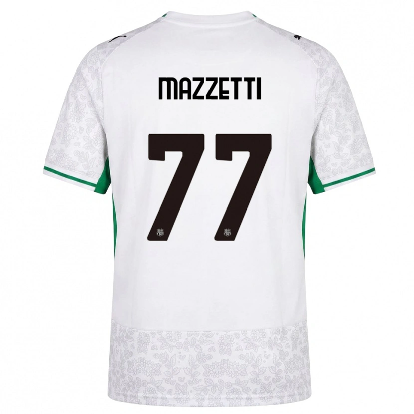 Danxen Kobiety Riccardo Mazzetti #77 Biały Czarny Zielony Wyjazdowa Koszulka 2026/27 Koszulki Klubowe