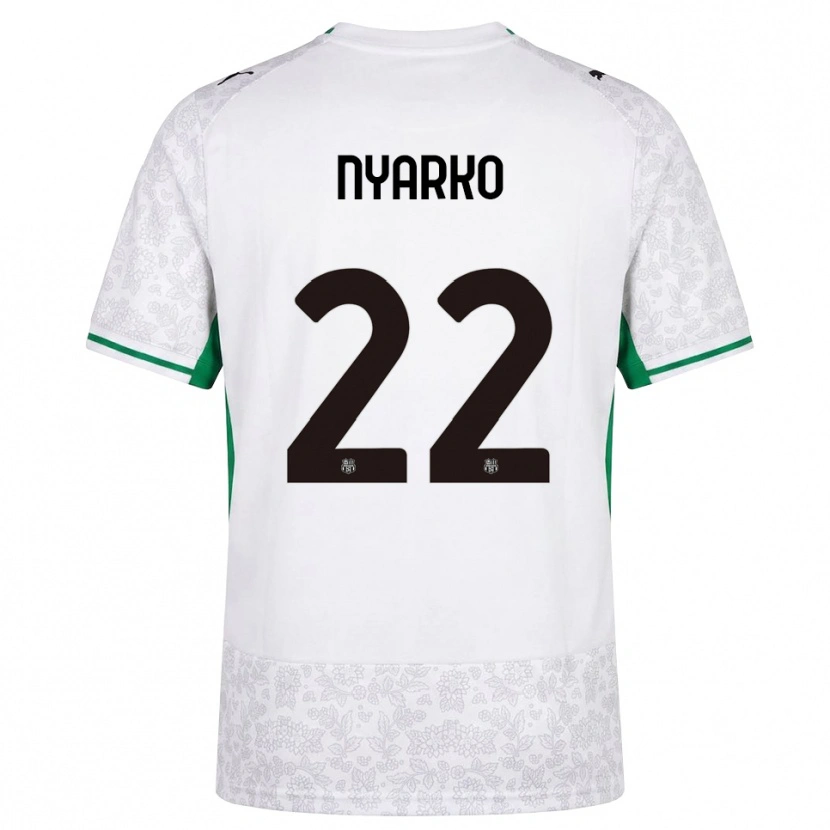 Danxen Kobiety Lorenzo Nyarko #22 Biały Czarny Zielony Wyjazdowa Koszulka 2026/27 Koszulki Klubowe