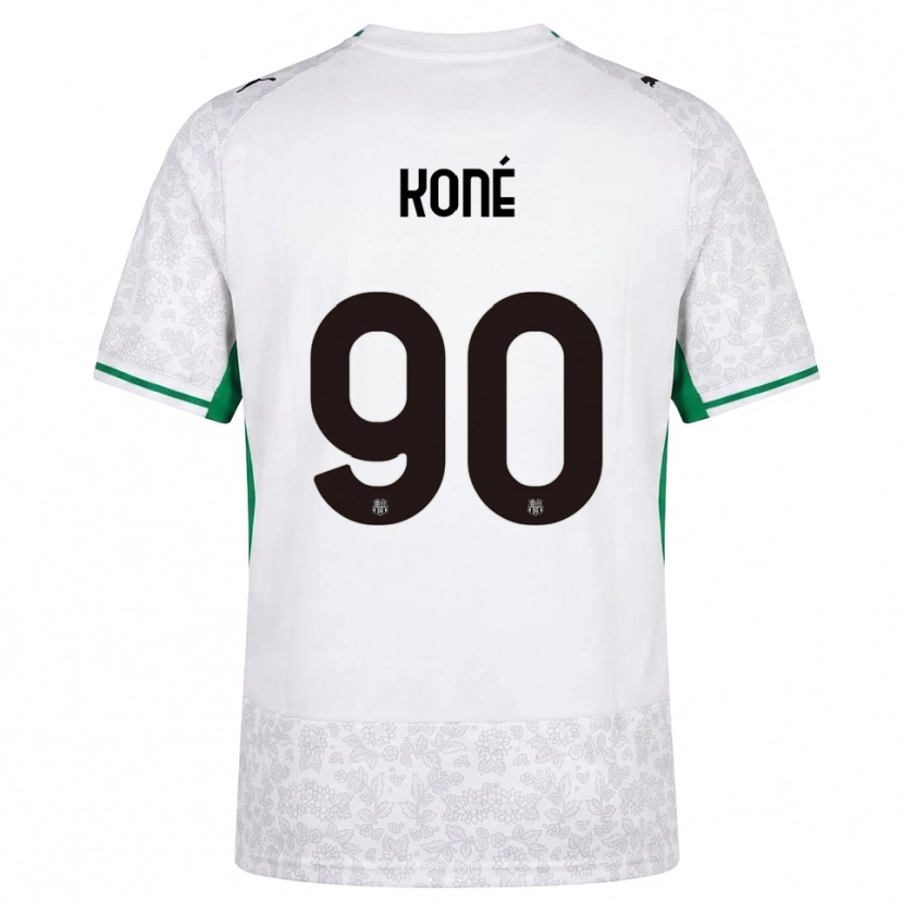 Danxen Kobiety Ismaël Koné #90 Biały Czarny Zielony Wyjazdowa Koszulka 2026/27 Koszulki Klubowe