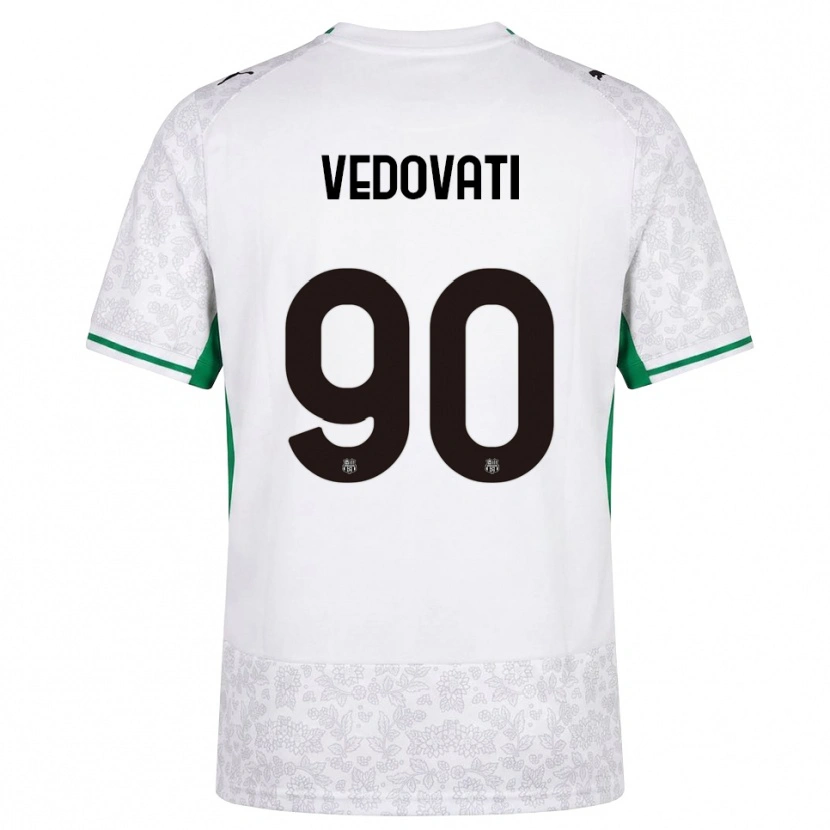 Danxen Kobiety Gabriele Vedovati #90 Biały Czarny Zielony Wyjazdowa Koszulka 2026/27 Koszulki Klubowe