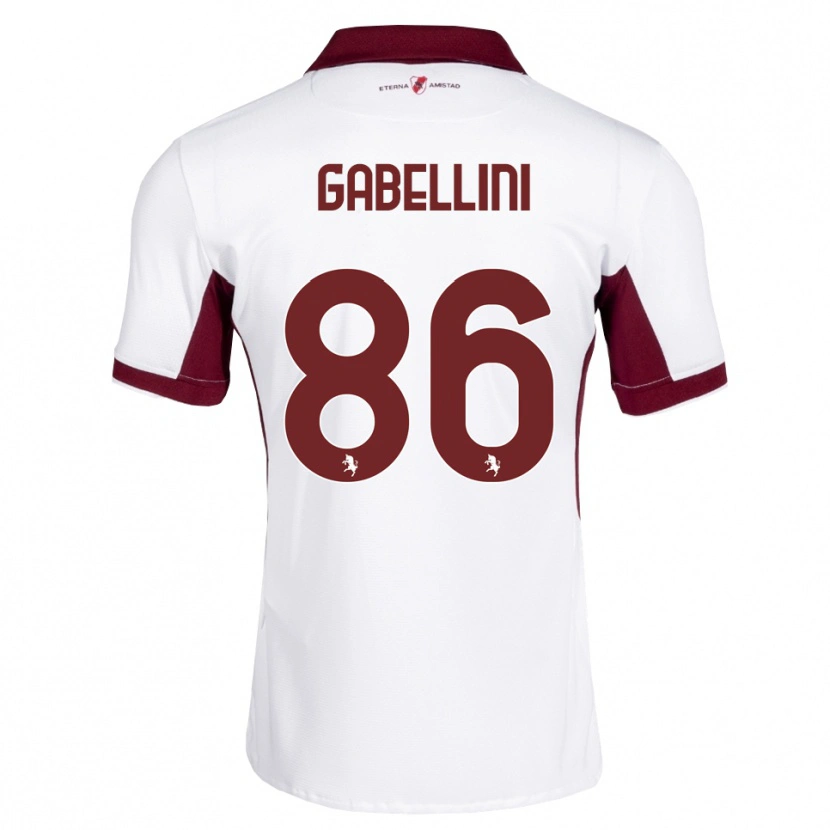 Danxen Kobiety Tommaso Gabellini #86 Bordowy Biały Czerwony Wyjazdowa Koszulka 2026/27 Koszulki Klubowe