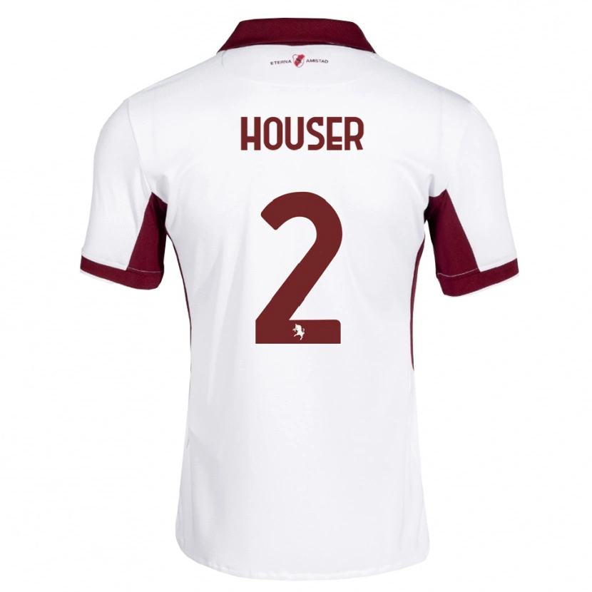 Danxen Kobiety Matej Houser #2 Bordowy Biały Czerwony Wyjazdowa Koszulka 2026/27 Koszulki Klubowe