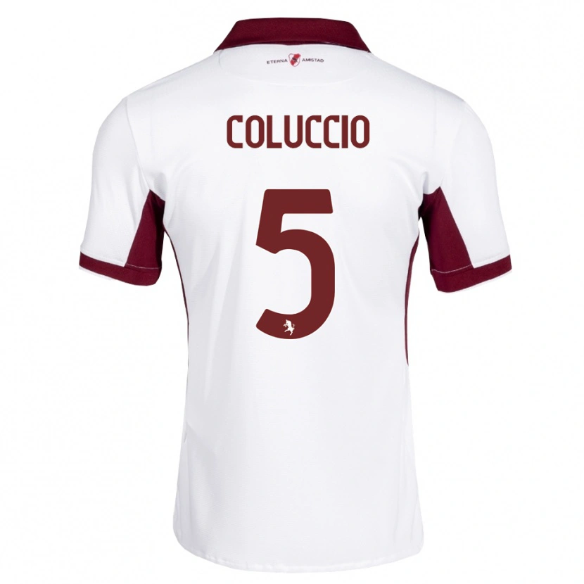 Danxen Kobiety Francesca Coluccio #5 Bordowy Biały Czerwony Wyjazdowa Koszulka 2026/27 Koszulki Klubowe