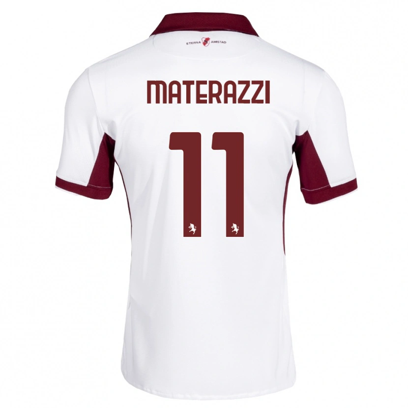 Danxen Kobiety Gianfilippo Materazzi #11 Bordowy Biały Czerwony Wyjazdowa Koszulka 2026/27 Koszulki Klubowe