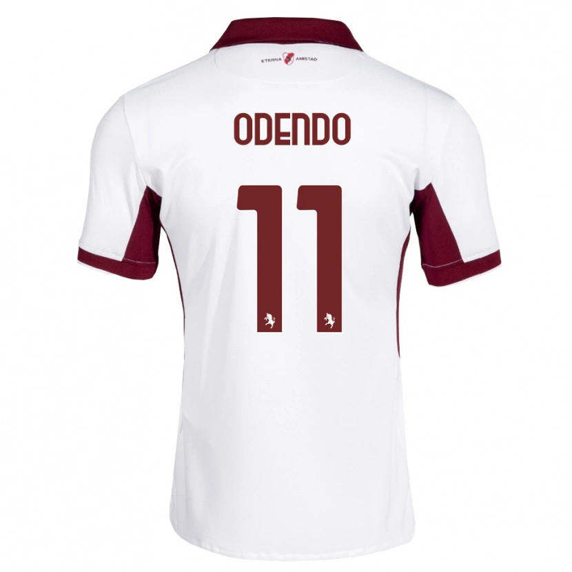 Danxen Kobiety Patrick Odendo #11 Bordowy Biały Czerwony Wyjazdowa Koszulka 2026/27 Koszulki Klubowe