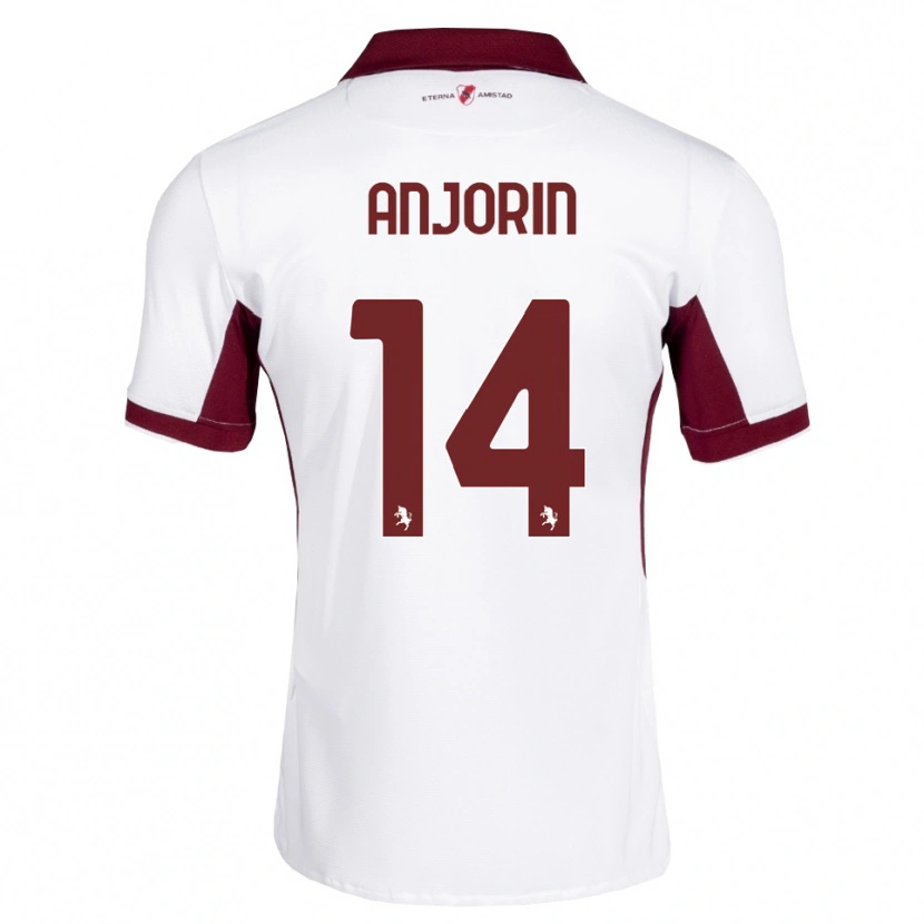 Danxen Kobiety Tino Anjorin #14 Bordowy Biały Czerwony Wyjazdowa Koszulka 2026/27 Koszulki Klubowe