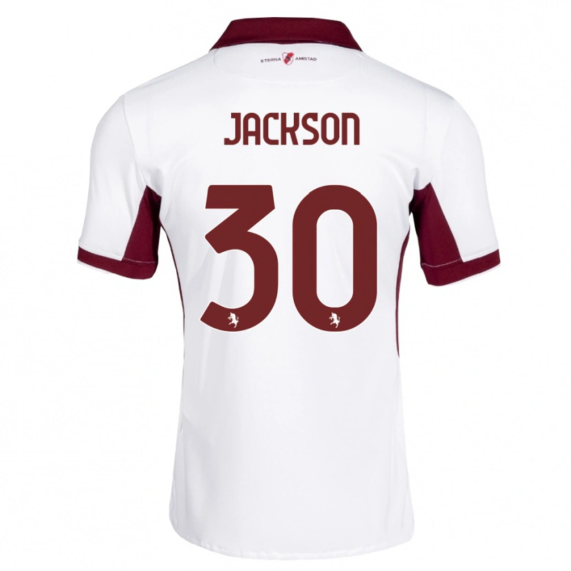 Danxen Kobiety Michael Jackson #30 Bordowy Biały Czerwony Wyjazdowa Koszulka 2026/27 Koszulki Klubowe