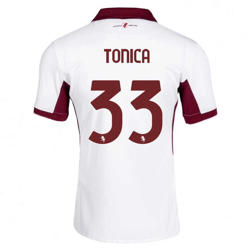 Danxen Kobiety Daniel Tonica #33 Bordowy Biały Czerwony Wyjazdowa Koszulka 2026/27 Koszulki Klubowe