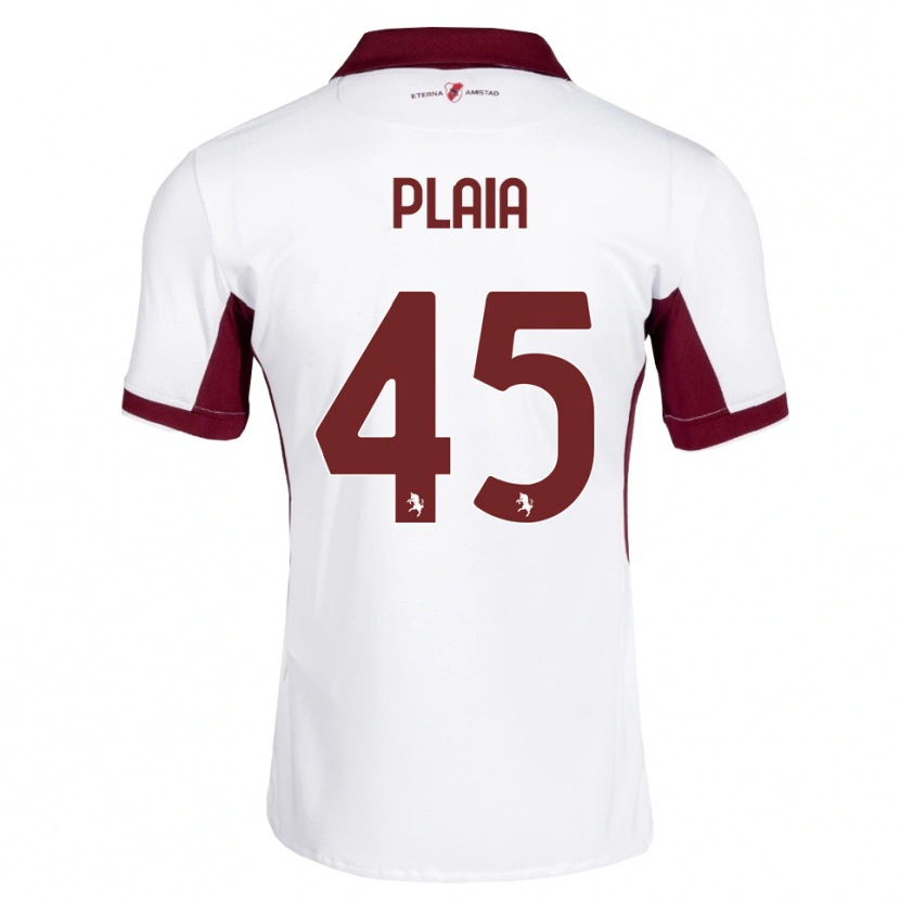 Danxen Kobiety Francesco Plaia #45 Bordowy Biały Czerwony Wyjazdowa Koszulka 2026/27 Koszulki Klubowe