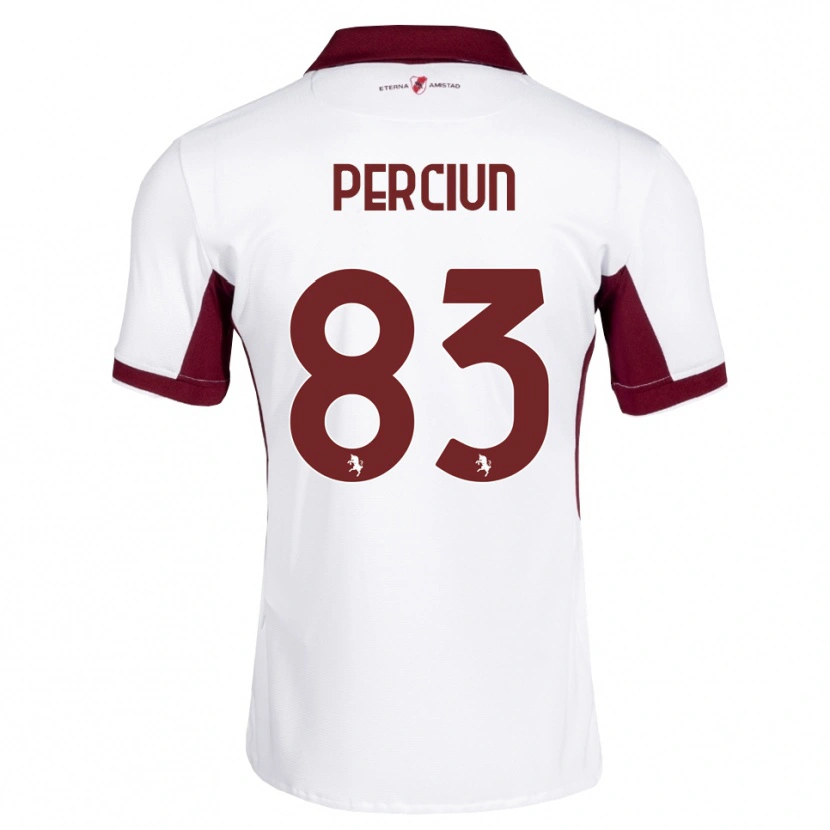 Danxen Kobiety Sergiu Perciun #83 Bordowy Biały Czerwony Wyjazdowa Koszulka 2026/27 Koszulki Klubowe