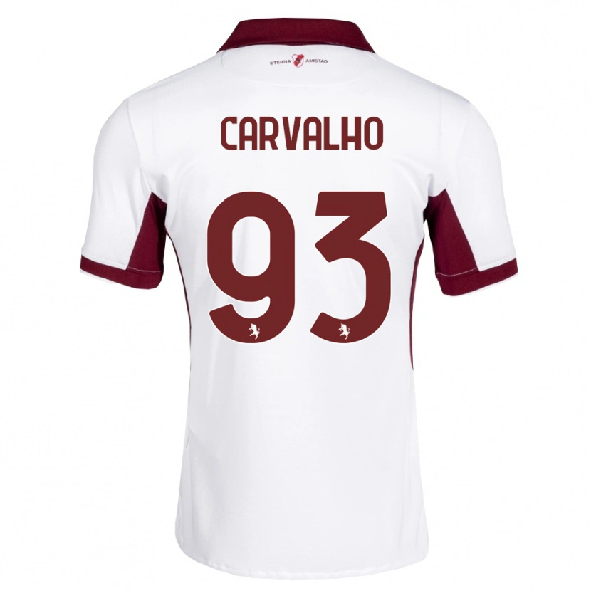 Danxen Kobiety Lorenzo Carvalho #93 Bordowy Biały Czerwony Wyjazdowa Koszulka 2026/27 Koszulki Klubowe