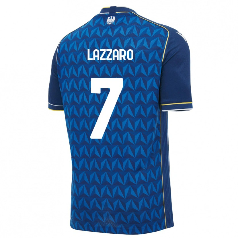 Danxen Kobiety Davide Lazzaro #7 Królewski Niebieski Biały Niebieski Wyjazdowa Koszulka 2026/27 Koszulki Klubowe