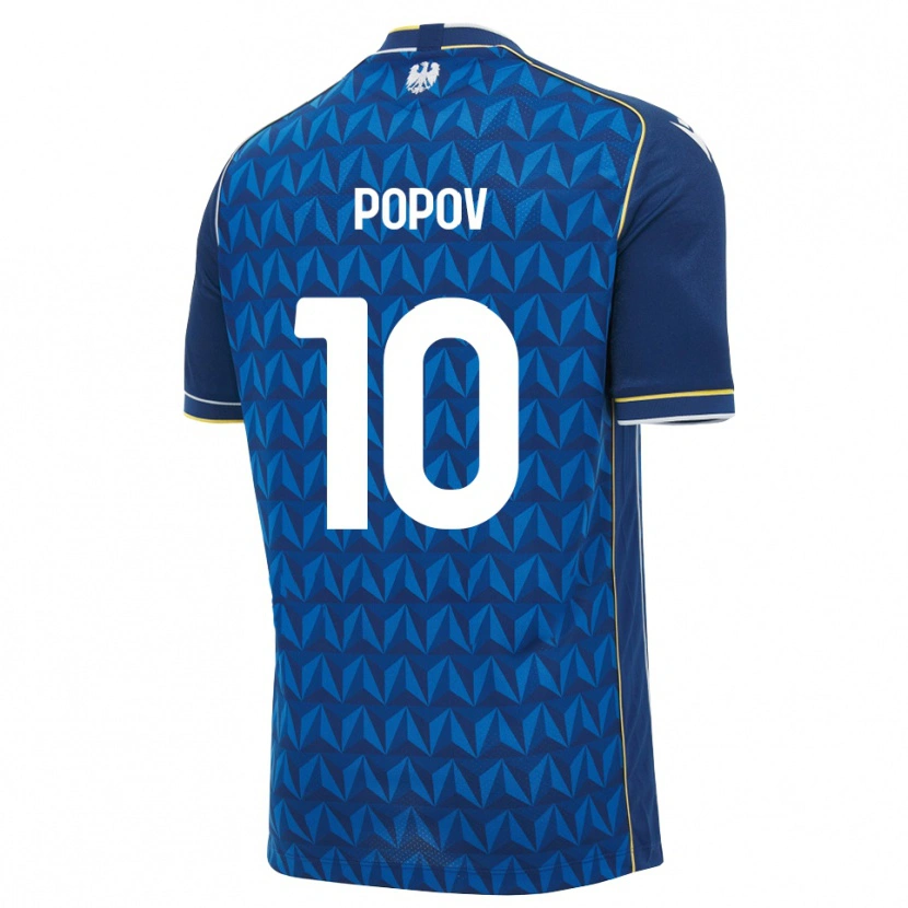 Danxen Kobiety Nikolay Popov #10 Królewski Niebieski Biały Niebieski Wyjazdowa Koszulka 2026/27 Koszulki Klubowe