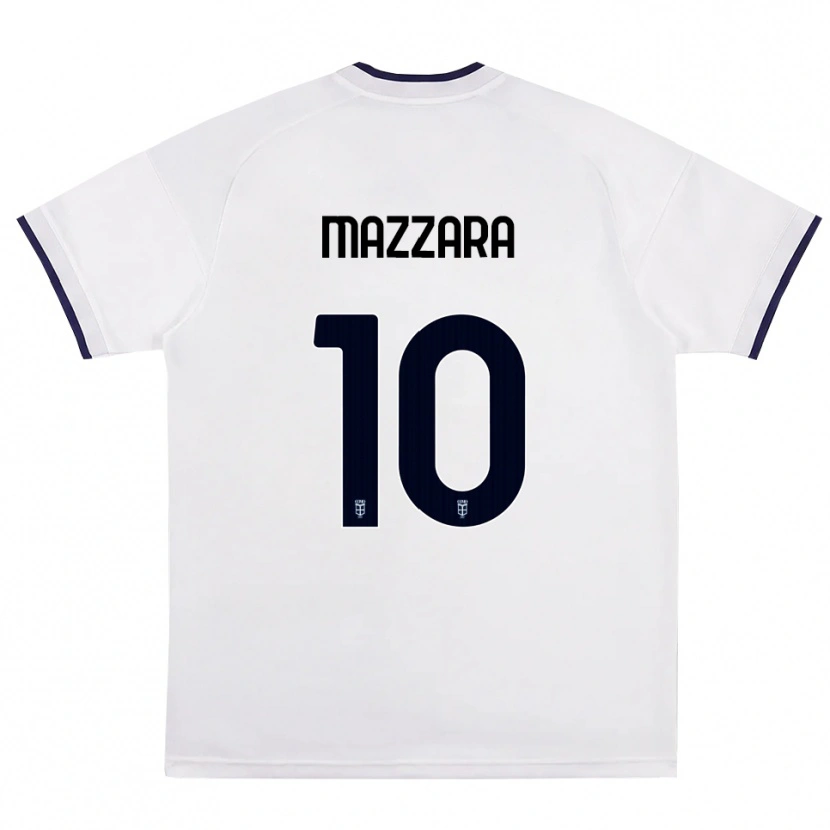 Danxen Kobiety Cristian Mazzara #10 Biały Czerwony Królewski Niebieski Wyjazdowa Koszulka 2026/27 Koszulki Klubowe