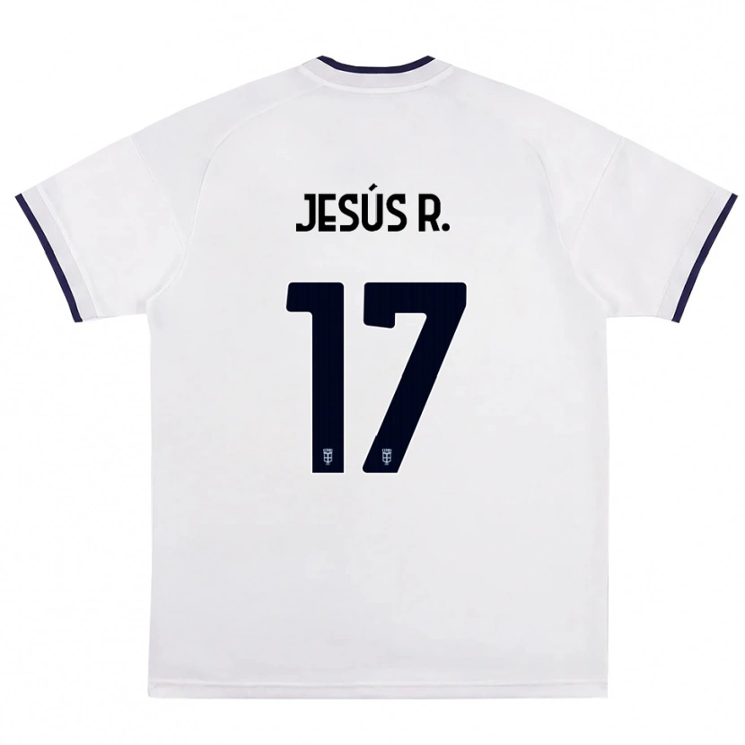 Danxen Kobiety Jesús Rodríguez #17 Biały Czerwony Królewski Niebieski Wyjazdowa Koszulka 2026/27 Koszulki Klubowe