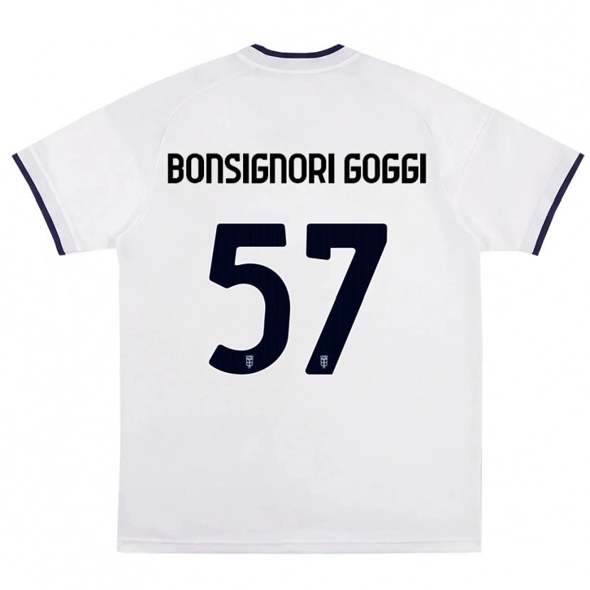 Danxen Kobiety Lorenzo Bonsignori #57 Biały Czerwony Królewski Niebieski Wyjazdowa Koszulka 2026/27 Koszulki Klubowe